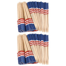 200 Amerikanische Flagge Zahnstocher Party Cupcake Dekoration Sandwich  Food Picks