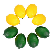 16 Pack Artificial Fake Lemons Limes Fruit for Vase Filler Home Kitchen Party Decoration, Yellow and Green