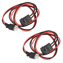 2X 30A 1M Fuse 6 PIN Short Wave Power Supply Cord Cable for FT-857D FT-897D