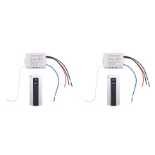 2X Channel with Digital Transmitter 220V /OFF 1 Wireless Relay Receiver Remote Control Light Lamp