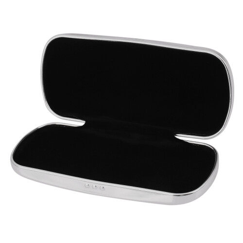 2X Glasses Case, Aluminum Hard Shell Eyeglasses Case Striped Spectacles Box 2
