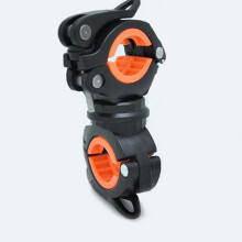 3X 360 Degree Rotating Cycling Bike Light Double Holder LED Front Flashlight Lamp Pump Handlebar Mount Holder