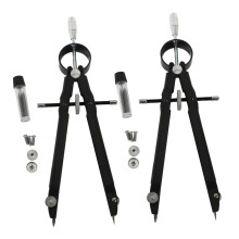2X Professional Compass, Compass Geometry Set with Lock, Math and Precision Compass, Metal and Durable