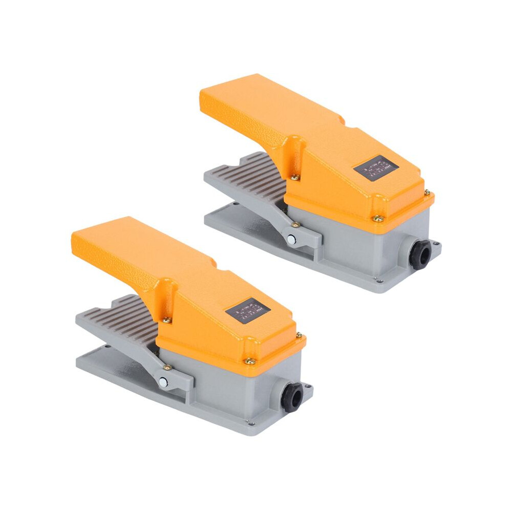 2X Lt4 Foot Aluminium Case Treadle Pedal For Machine Tool Control Silver Contact 6031787651929