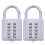 2X Anti-Theft Button Combination Padlock Digit Push Password Lock Zinc Alloy Security Lock Suitcase Luggage Coded Lock 1