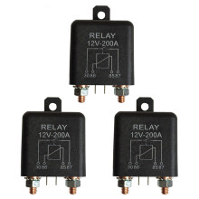 3X 12V 200A Relé de 4 Pinos Normalmente Aberto - Carga Dividida MaríTima Automotiva Pesada