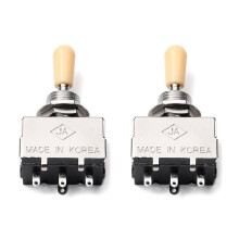 2X Solid Knob Shaft Box Style for Sg 3 Way Pickup Selector Toggle , Beige Tip