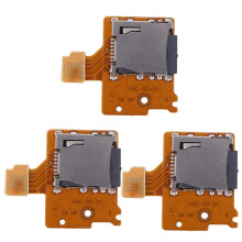 3X Micro- Tf Card Slot Socket Board Replacement for Game Console Card Reader Slot Socket