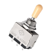 2X Solid Knob Shaft Box Style for Sg 3 Way Pickup Selector Toggle , Beige Tip