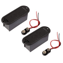 2X 9V Battery Holder Case for Active Guitar Bass Pickup