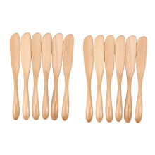Couteau À Beurre en Bois Fromage À Tartiner 6,5 Pouces, Beurre de Couteau de Confiture Couteau À Gâteau Masque Couteau 12 Morceaux