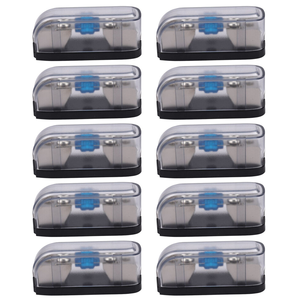10X Car Stereo Fuse Holder, Auto Agu Audio Fuse Box Power Distribution Block 4Ga In 4Ga Out,Single Way 6032903550782