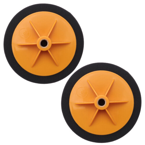 2X 6 Polegadas / 15Cm Almofada de Cera para Carro Esponja M14 Polimento de Roda Kit Ferramenta para Polidor de Carro Preta