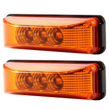 2X 3 Led 3.9Inch Car Truck Side Light Tail Rear Lamps Indicator 10-24V for Trailer Rv Boat Lorry