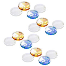 16 Pacotes de Moldes Redondos de Silicone para Copos, Moldes EpóXi Transparentes para Fundição com Resina, Concreto