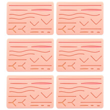 6X Skin Suture Training Kit Pad Suture Training Kit Suture Pad Trauma Accessories for Practice and Training Use