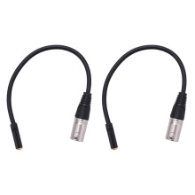 2X 0. Wire 3 Pin Xlr Male to 3.5mm Female Audio Connector Stereo Microphone Adapter
