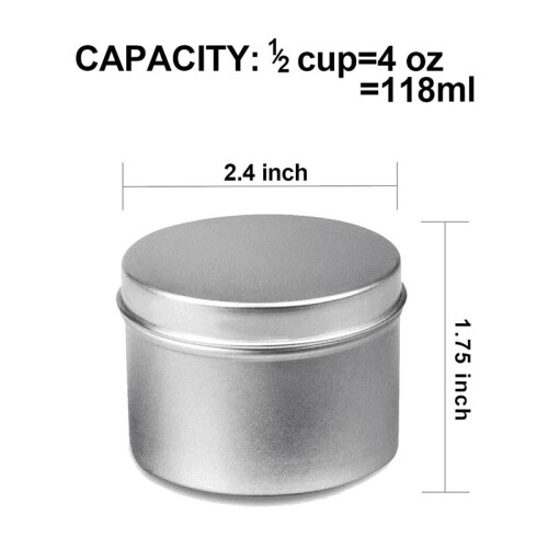 90 Piece Candle Tin , 4 Oz, Candle Containers for DIY Candle Making,Candle Container,Handmade Candle Making Tools 2