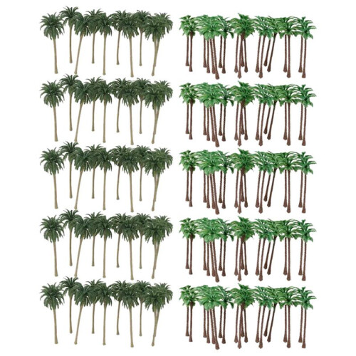 200 Pezzi di Palma Da Cocco Modello Alberi/Paesaggio Modello Plastica Artificiale Layout Foresta Pluviale Diorama