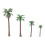 200 Pcs Coconut  Model Trees/Scenery Model Plastic Artificial Layout Rainforest Diorama 3