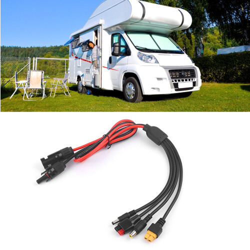Universal 4-in-1 Solar Panel Extension Cable for Power Supply 30A 36V DC