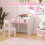AIYAPLAY Children Study Table and Chair w/ Storage, Pull-Out Drawer, Pink 4