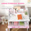 AIYAPLAY Children Study Table and Chair w/ Storage, Pull-Out Drawer, Pink 5