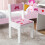 AIYAPLAY Children Study Table and Chair w/ Storage, Pull-Out Drawer, Pink 9
