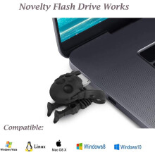 Creatieve cartoon skeletvormige USB-flashdrive van 64 GB, waterdicht, schokbestendig en stofbestendig, snelle USB 2.0-gegevensopslag en -overdracht,