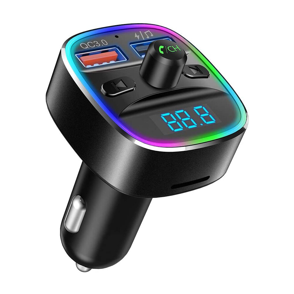 Modern Driving Accessory, Bluetooth Fm Transmitter For Seamless Music Streaming, Crystal Clear Sound Quality For Audiophile Pleasure, Ambient Purple 9128293225557