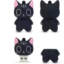 Leuke USB-flashdrive met kattendesign, flashdrive met hoge capaciteit en A-level chip voor stabiele en betrouwbare prestaties, plug-and-play
