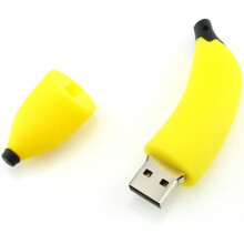 Leuke USB-stick met cartoonontwerp in de vorm van een duim en fruit, met plug-and-play-functionaliteit voor snelle gegevensoverdracht (32 GB)