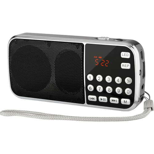 Radio FM digitale multifunzione, spegnimento programmabile per il risparmio energetico, design elegante e compatto con display a LED, supporta schede
