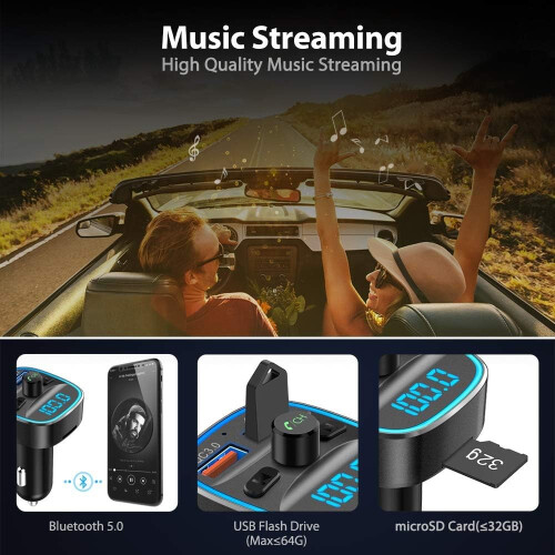 Σύγχρονο αξεσουάρ οδήγησης, πομπός Bluetooth FM για απρόσκοπτη ροή μουσικής, 2