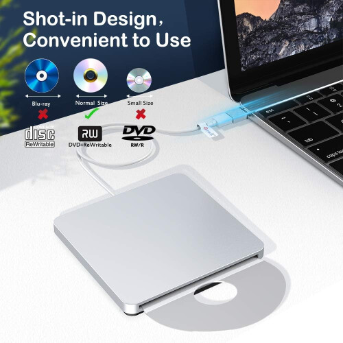 Εξωτερική μονάδα Blu Ray DVD Smart Touch Eject, ευρεία συμβατότητα με USB3.0 και Type-C για όλες τις 1