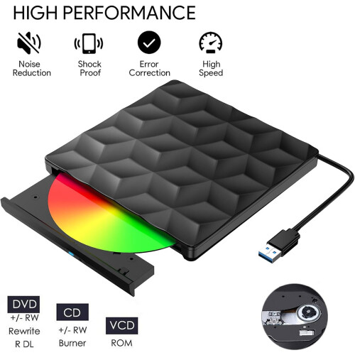 Οπτικά μέσα Maestro, εξωτερική μονάδα CD/DVD για USB3.0, φορητή συσκευή αναπαραγωγής DVD με 1