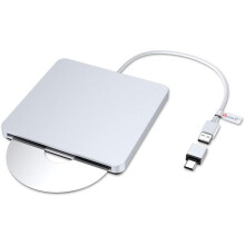CD-DVD meghajtó Macbookhoz és PC-hez, Csatlakoztasd és játssz külső meghajtó USB C adapterrel, nagy sebességű olvasás és írás CD-R és