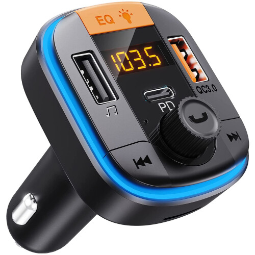 Προηγμένος πομπός FM Bluetooth με λειτουργία κλήσεων Hands-Free, καινοτόμος οπίσθιος