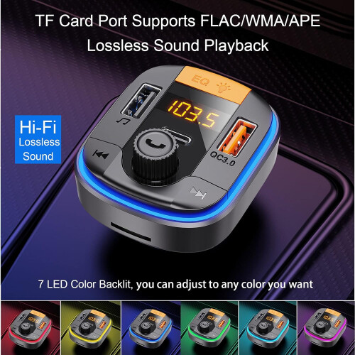Προηγμένος πομπός FM Bluetooth με λειτουργία κλήσεων Hands-Free, καινοτόμος οπίσθιος 2