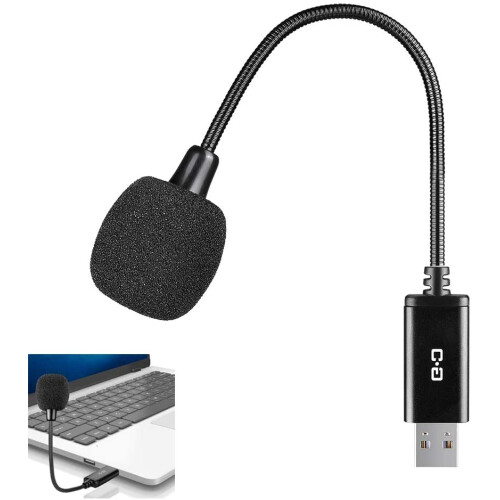 Συμπαγές μικρόφωνο USB με κρυστάλλινη καθαρή φωνή για φορητούς και επιτραπέζιους 1