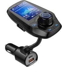 Universeller Bluetooth-FM-Transmitter, Schnellladeadapter mit Freisprechfunktion, zwei USB-Anschlüssen und Geräuschunterdrückung für Samsung, LG,