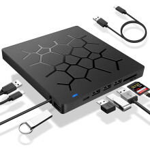 Müheloser Datenzugriff, tragbares externes DVD-Laufwerk USB 3.0 Typ-C, schlankes und kompaktes Design für schnelle Dateiübertragungen unter