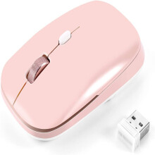 Ergonomisk trådløs mus, ubesværet trådløs Bluetooth-forbindelse og stille computermus med ægte plug-and-play, justerbar følsomhed og smart