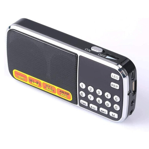 Radio FM digitale multifunzione, spegnimento programmabile per il risparmio energetico, design elegante e compatto con display a LED, supporta schede 2