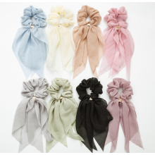 Haargummis in verschiedenen Farben, doppellagige Schleife mit elastischem Band, weiche elastische Haarbänder für Damen und Mädchen, stoffbezogene