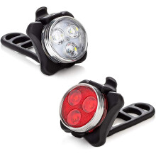 Cykelbelysningsset, superstarka LED-cykellampor, vattentäta USB-laddningsbara fram- och baklampor, med flera ljuslägen och enkel användning.