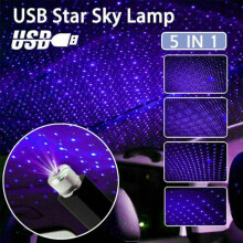 Projetor de Luz Estelar Romântico para Carro e Casa, Luz Noturna Portátil e Ajustável com Fantástico Efeito Visual, Luz Noturna Projetora de