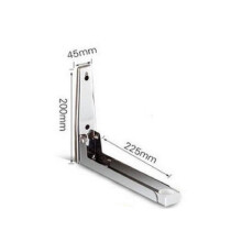 Stainless Steel Space-saving Microwave Rack, Foldable Shelf For Oven Holder In Sleek Silver