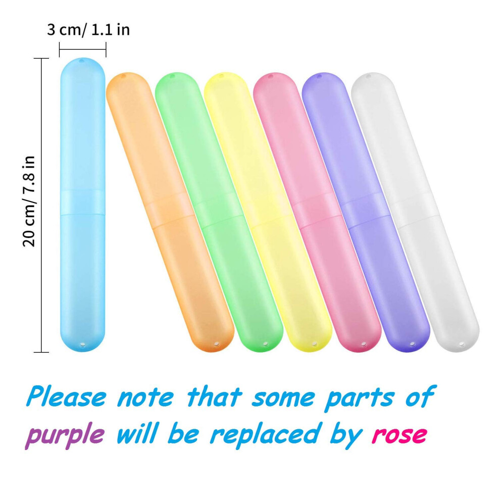 Portable Toothbrush Storage, Assorted Color Cases for Sanitary Toothbrush Protection During Travel