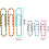 Clipes de papel coloridos revestidos de vinil, clipes grandes de 5 cm (2 polegadas) e 2,8 cm (1,1 polegadas), suporte de plástico reutilizável com 3